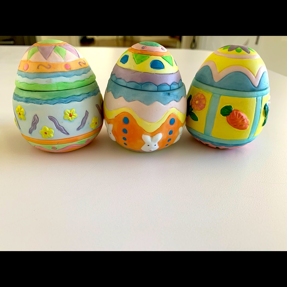 Ceramic Easter Egg Candles NWT - Picture 2 of 9